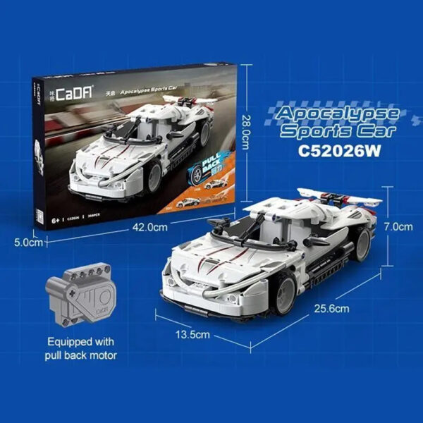 CaDA C52026W 1/18th Apocalypse Sports Car - 368 pcs - Image 2