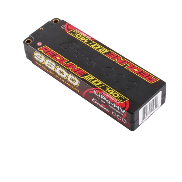 Gens Ace GC2H9600-140T Li-Po HV Car Hard Case 2S 7.6V 9600mAh 140C RL2 Short 5mm - Image 4