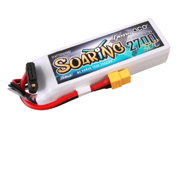 Gens Ace GT3S2700-30X6 Lipo G-Tech 3S 11.1V 2700mAh 30C Soaring with XT60