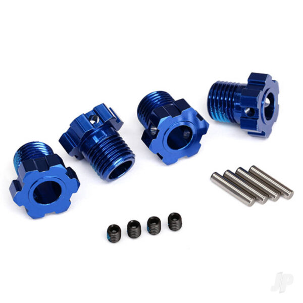 Traxxas TRX8654 Wheel Hubs, splined, 17mm (Blue-anodised) (4 pcs)