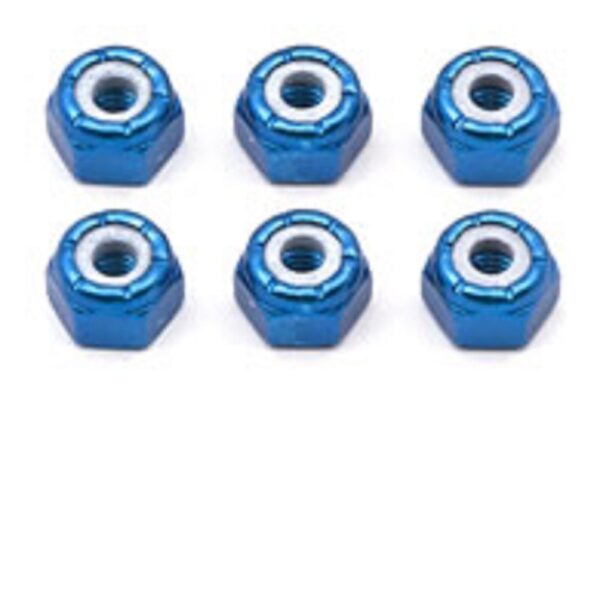 Team Associated AS6943 Blue 8-32 Aluminium Nuts