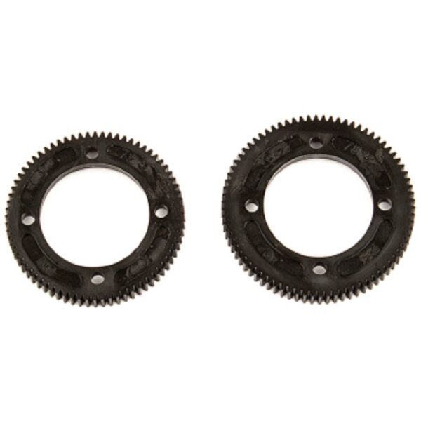 Team Associated AS92149 B74 CENTRE DIFF SPUR GEARS, 72/78 TOOTH