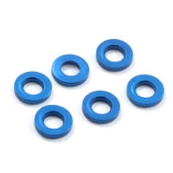 Fastrax FAST142-2 M3 Flat Washer Blue 1.0mm (6)