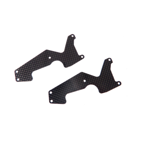 Mugen E2166a FRONT LOWER ARM PLATE 1,2 mm (CFRP) TRUGGY