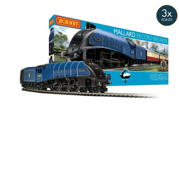 Hornby R1282M Mallard Record Breaker Train Set - Era 3