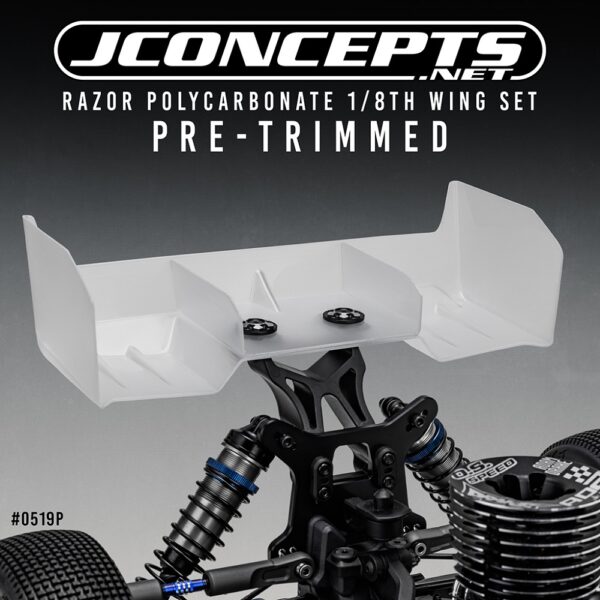 JConcepts JC0519P RAZOR POLYCARBONATE 1/8TH WING SET - PRE-CUT - Image 2