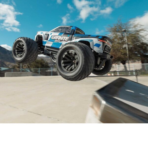 ARRMA ARA4202V4T2 1/10 GRANITE MEGA 665 4X4 RTR Monster Truck Blue - Image 20