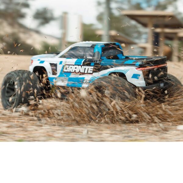 ARRMA ARA4202V4T2 1/10 GRANITE MEGA 665 4X4 RTR Monster Truck Blue - Image 17