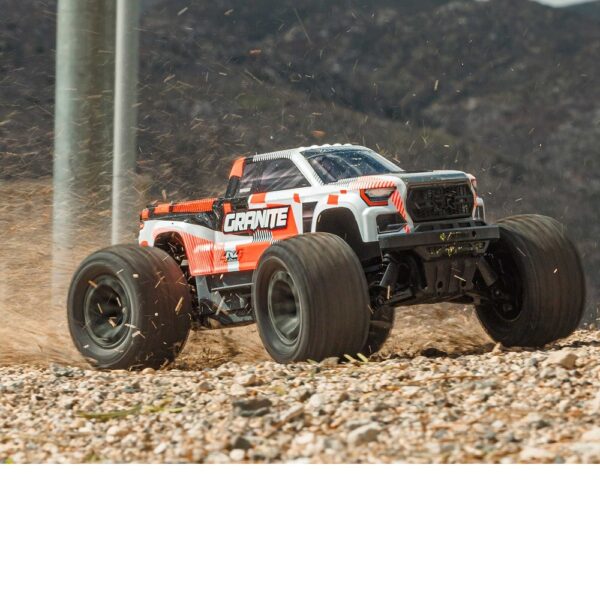 ARRMA ARA4202V4T3 1/10 GRANITE MEGA 665 4X4 RTR Monster Truck Orange - Image 8
