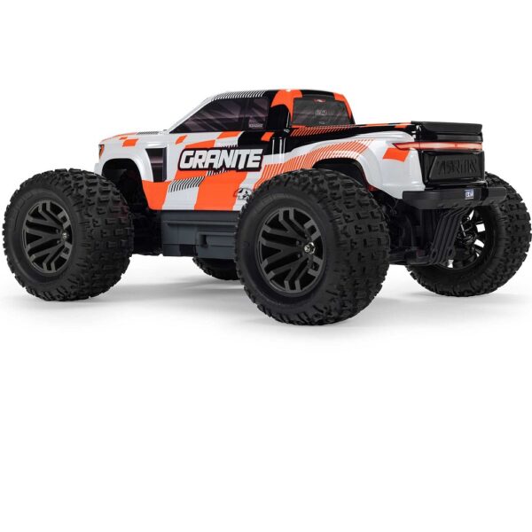 ARRMA ARA4202V4T3 1/10 GRANITE MEGA 665 4X4 RTR Monster Truck Orange - Image 3