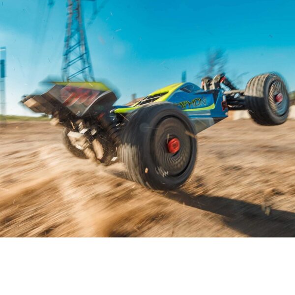 Arrma ARA4206V4T1 1/8 TYPHON MEGA 665 4X4 RTR Buggy Blue - Image 8