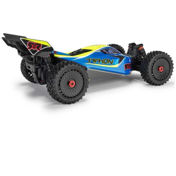 Arrma ARA4206V4T1 1/8 TYPHON MEGA 665 4X4 RTR Buggy Blue - Image 3