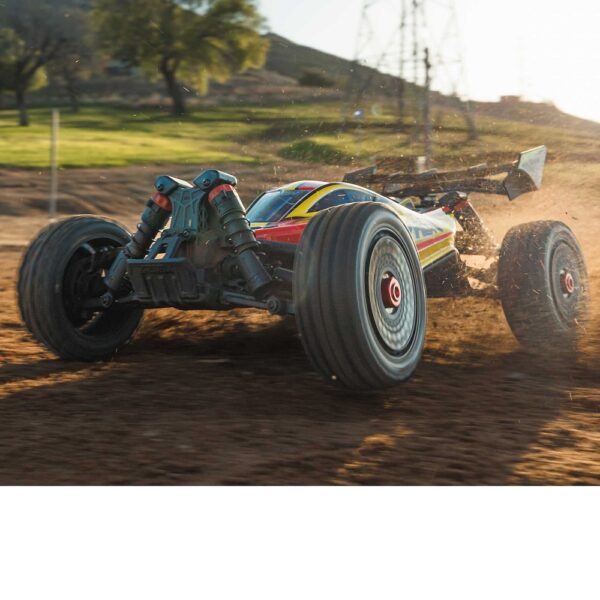 Arrma ARA4206V4T2 1/8 TYPHON MEGA 665 4X4 RTR Buggy Yellow - Image 24