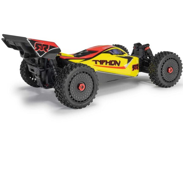 Arrma ARA4206V4T2 1/8 TYPHON MEGA 665 4X4 RTR Buggy Yellow - Image 3