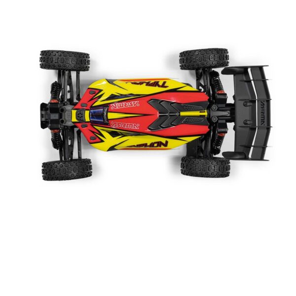 Arrma ARA4206V4T2 1/8 TYPHON MEGA 665 4X4 RTR Buggy Yellow - Image 4