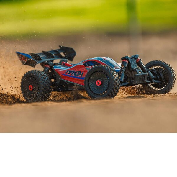 Arrma ARA4206V4T3 1/8 TYPHON MEGA 665 4X4 RTR Buggy Red - Image 26