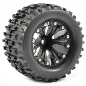 Fastrax FAST1211B 1:10 MT JIGSAW MOUNTED 6-SPOKE BLACK 0 OFFSET (PR)