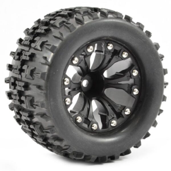 Fastrax FAST1211B 1:10 MT JIGSAW MOUNTED 6-SPOKE BLACK 0 OFFSET (PR)