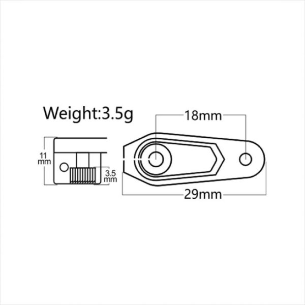 Power HD HD-AP1811 Aluminum Servo Horn 18mm height 11mm 25th - Image 2