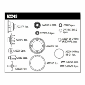 Mugen A2243 DIFFERENTIAL SET