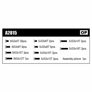 Mugen A2815 TITANIUM SCREW SET (top)