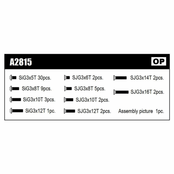 Mugen A2815 TITANIUM SCREW SET (top)