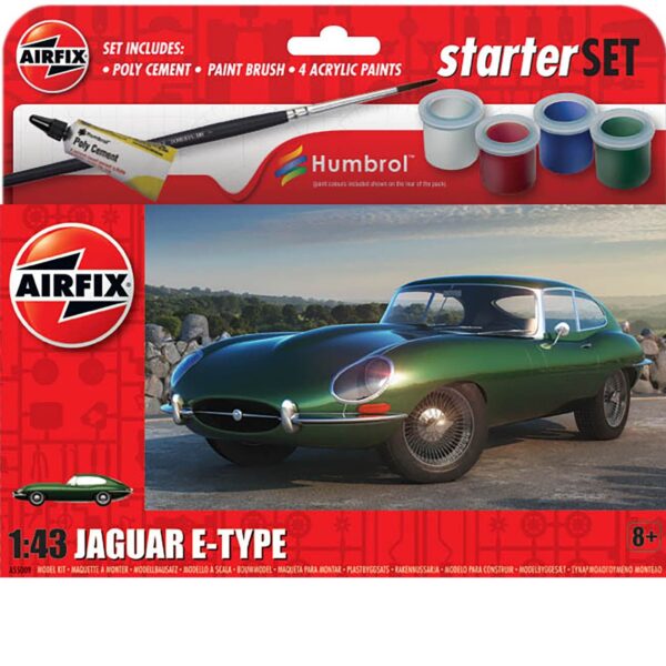 Airfix A55009 Starter Set - Jaguar E-Type (1:43 Scale)