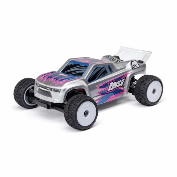 LOSI LOS-1392T2 1/28 Micro-T 2WD Stadium Truck RTR Silver