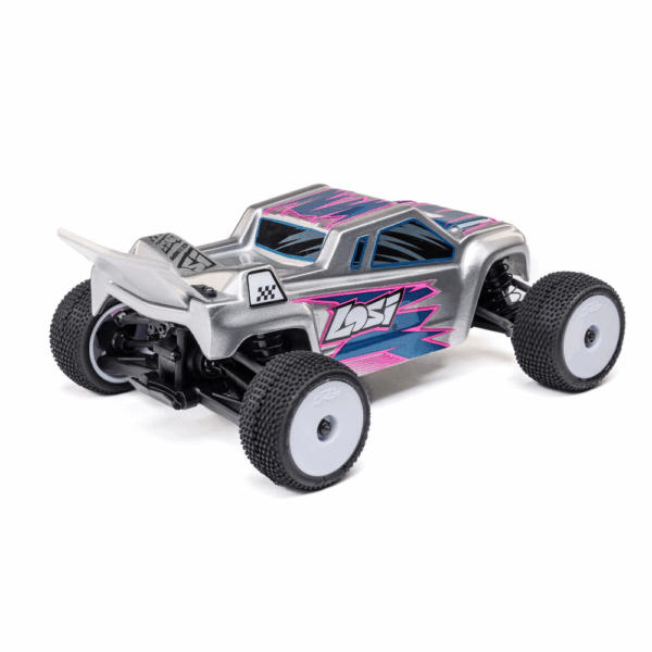 LOSI LOS-1392T2 1/28 Micro-T 2WD Stadium Truck RTR Silver - Image 2