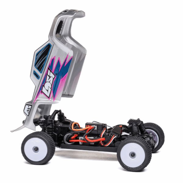 LOSI LOS-1392T2 1/28 Micro-T 2WD Stadium Truck RTR Silver - Image 17
