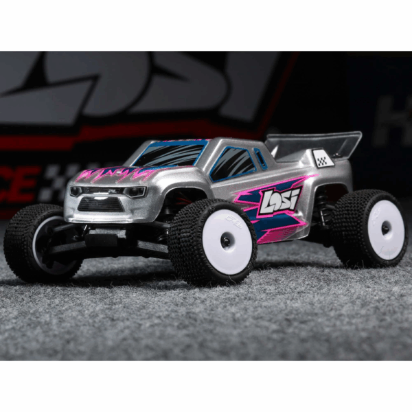 LOSI LOS-1392T2 1/28 Micro-T 2WD Stadium Truck RTR Silver - Image 18