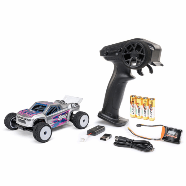 LOSI LOS-1392T2 1/28 Micro-T 2WD Stadium Truck RTR Silver - Image 3