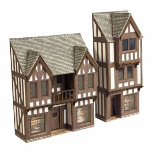 Metcalfe PN190 N Scale Low Relief Timber Framed Shops