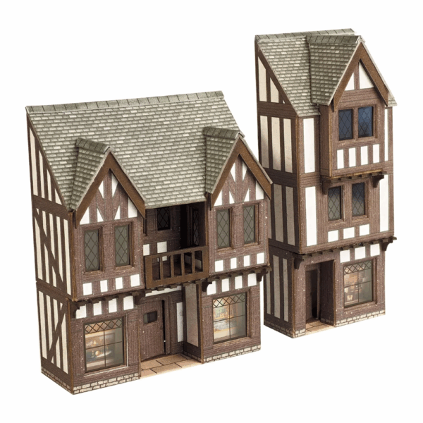 Metcalfe PN190 N Scale Low Relief Timber Framed Shops