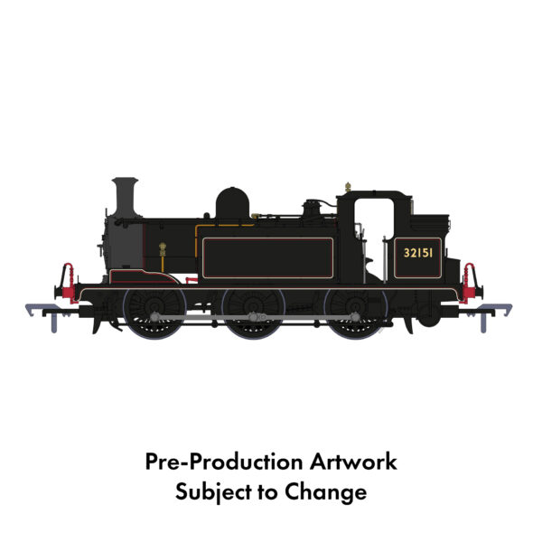 Rapido 936511 E1 No.32151 BR Black (lined – no emblem) DCC Sound Fitted