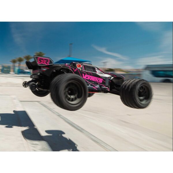 Arrma ARA3505T3 1/10 VORTEKS 223S DSC 2WD RTR Brushless Stadium Truck, Pink - Image 3