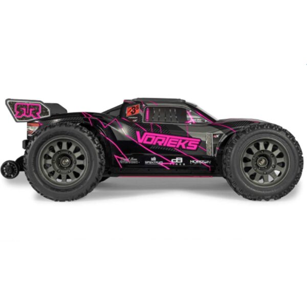 Arrma ARA3505T3 1/10 VORTEKS 223S DSC 2WD RTR Brushless Stadium Truck, Pink - Image 12