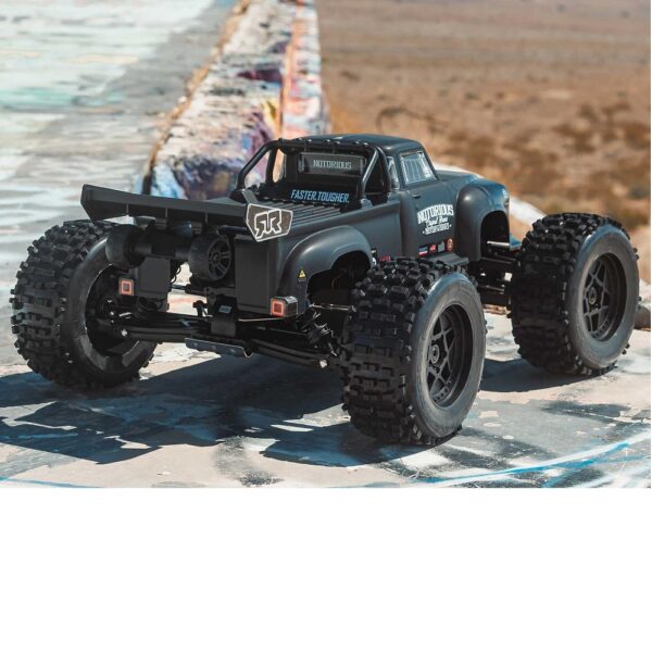Arrma ARA8611V6T1 1/8 NOTORIOUS 6S V6 4X4 BLX Stunt Truck RTR Black - Image 16