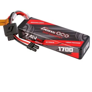 Gens Ace GTC2S1700-35E2 Li-Po G-Tech 2S 7.4V 1700mAh 35C Hard Case with EC2 (GROM)