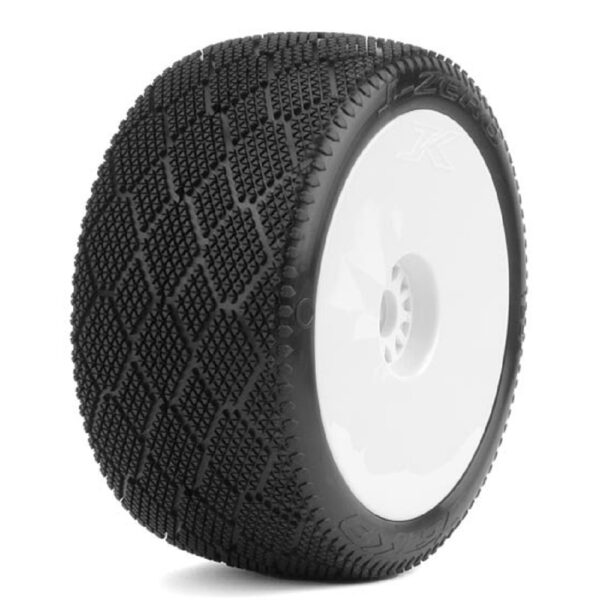 Jetko JK1208SG J Zero Soft 1:8 Truggy Pre-glued on White Rims (2)