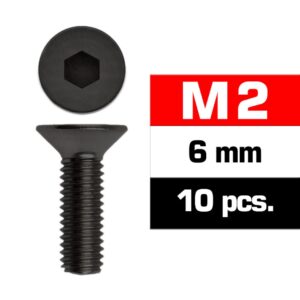 Ultimate Racing UR161206 M2x6mm Flat Head Screws (10 pcs)