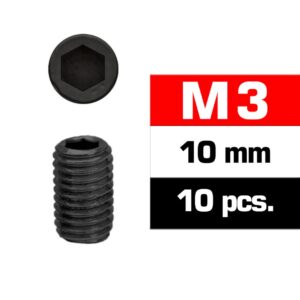 Ultimate Racing UR164310 M3x10mm Grub Screws (10pcs)