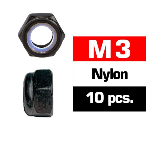 Ultimate Racing UR165300 M3 Nylon Locknuts (10pcs)