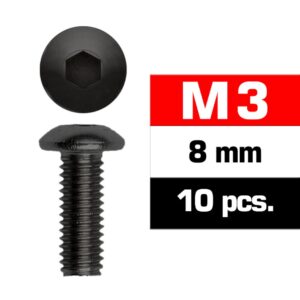 Ultimate Racing UR162308 M3x8mm Button Head Screws (10 pcs)
