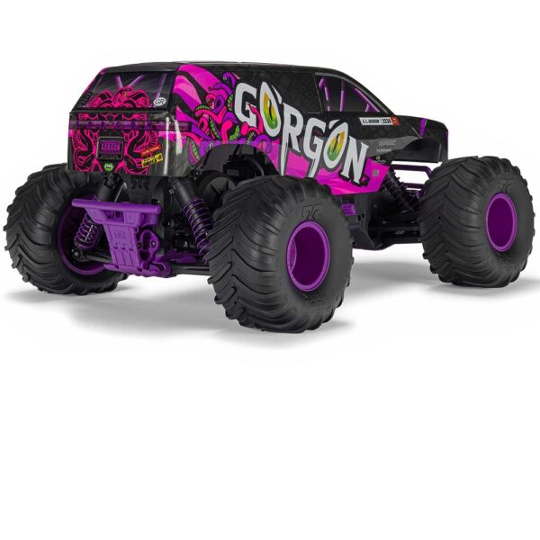 ARRMA ARA3230ST4 1/10 GORGON MEGA 550 2WD MT with Battery & Charger Purple - Image 3