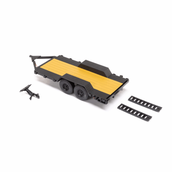 Axial AXI00009 SCX24 Flat Bed Vehicle Trailer with LED Taillights:1/24th - Image 2