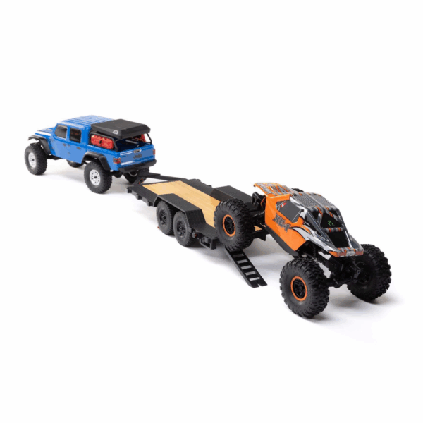 Axial AXI00009 SCX24 Flat Bed Vehicle Trailer with LED Taillights:1/24th - Image 3