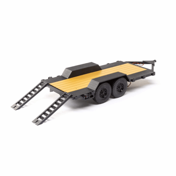 Axial AXI00009 SCX24 Flat Bed Vehicle Trailer with LED Taillights:1/24th - Image 4