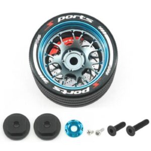 FASTRAX FAST422B ALUMINIUM STEERING BBS WHEEL - SANWA, FUTABA, FLYSKY BLUE