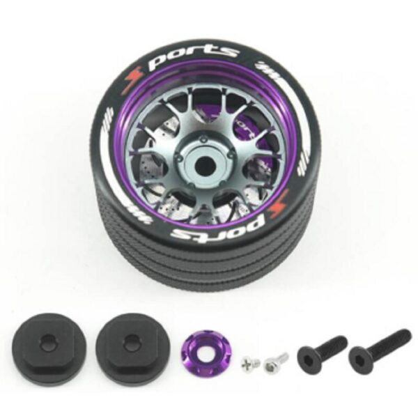 FASTRAX FAST422P ALUMINIUM STEERING BBS WHEEL - SANWA, FUTABA, FLYSKY PURPLE